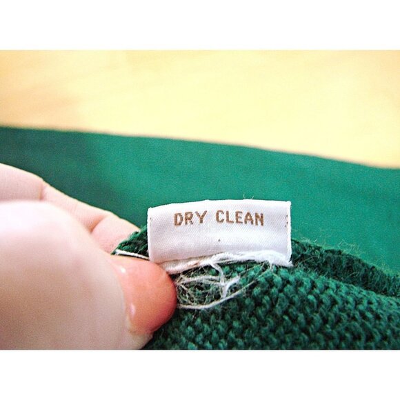 Vintage Lambelle Green Bright Floral Hat Design Tunic Sweater Wool Blend Sz M - Picture 11 of 12